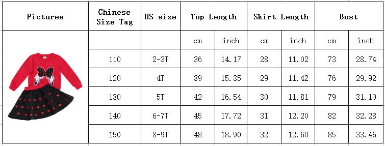 12Meses Set Niña 2Piezas minnie falda y top