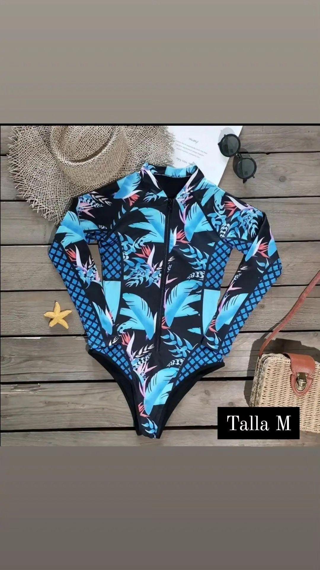 Traje de Baño Talla M Manga Larga