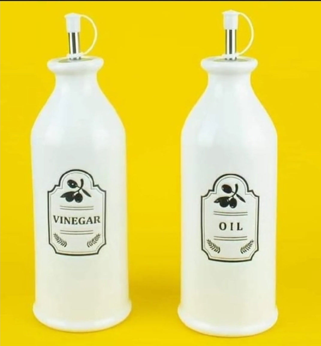 Set 2 botes ceramica Aceite y vinagre