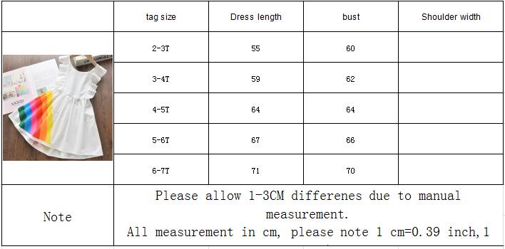 Vestido Arcoiris Talla 2-3T