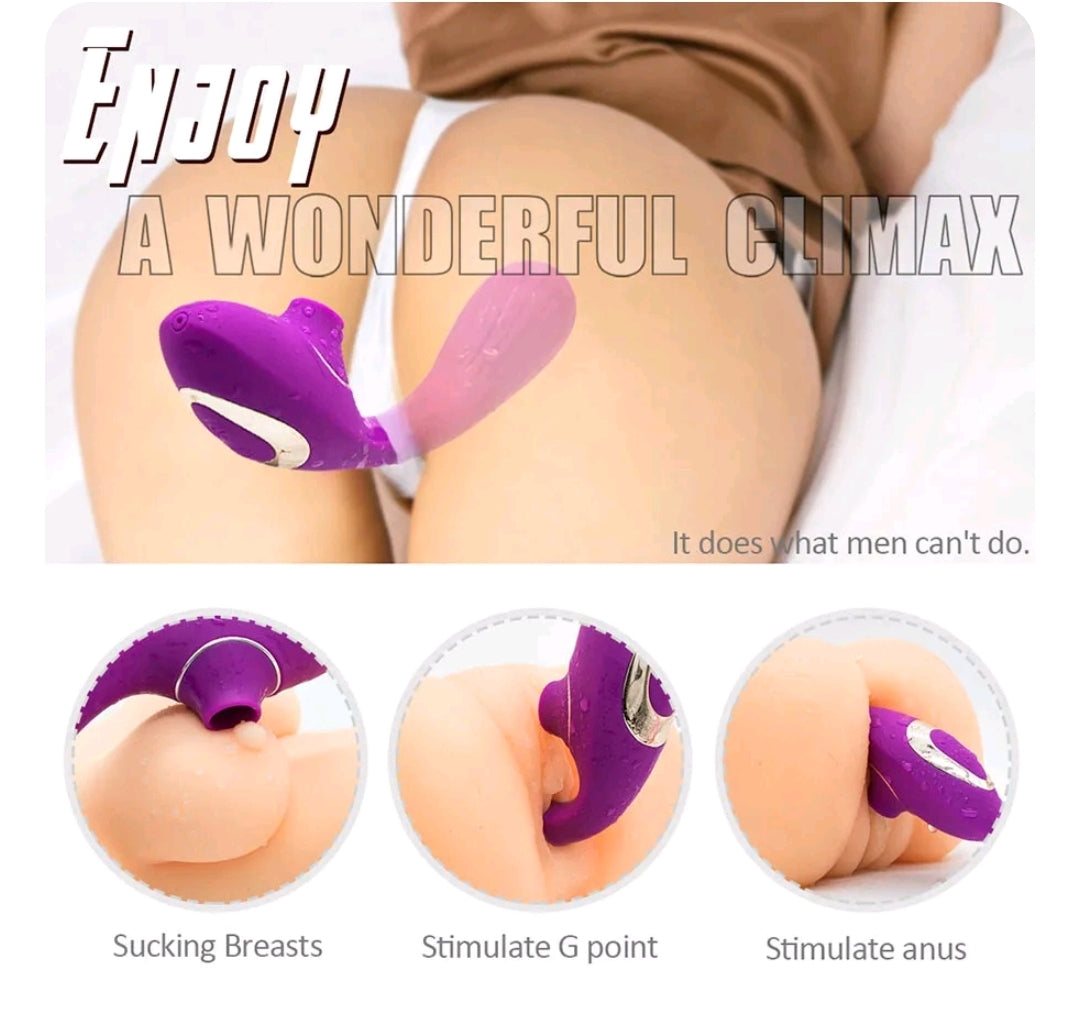 Succionador, vibrador, dildo