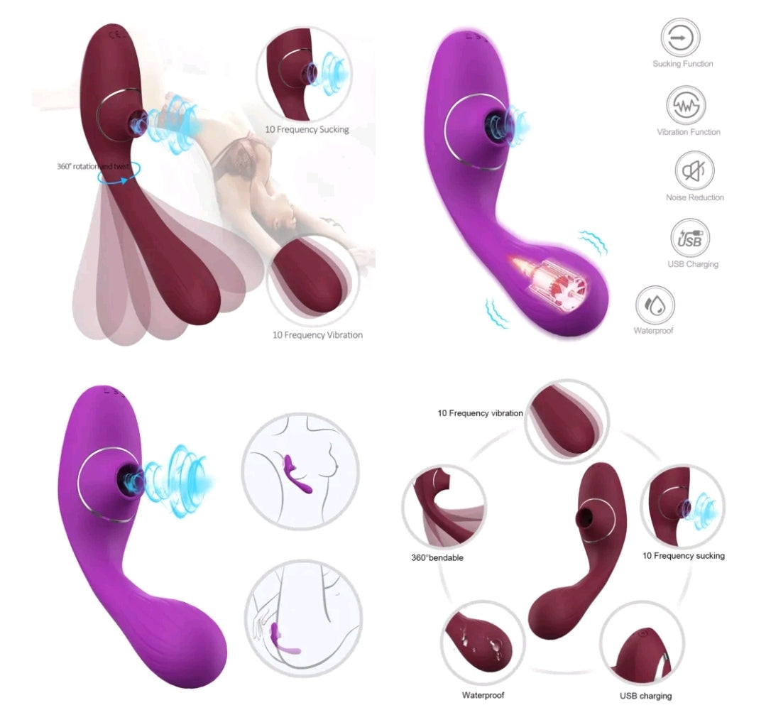 Succionador, vibrador, dildo