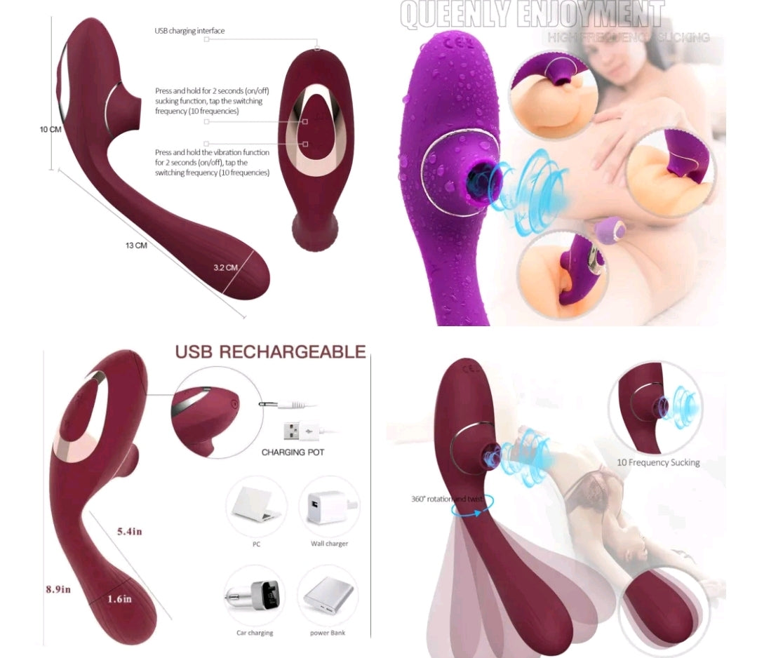 Succionador, vibrador, dildo