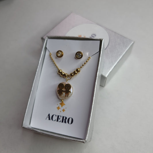 Set cadena y aritos Hijos