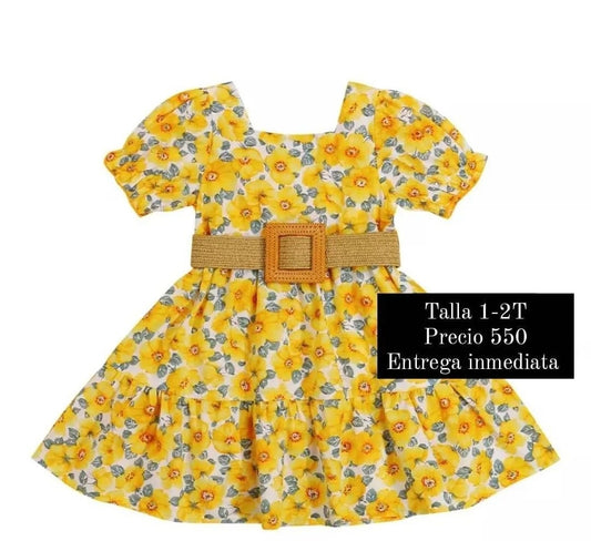 Talla 1-2T Vestido con faja