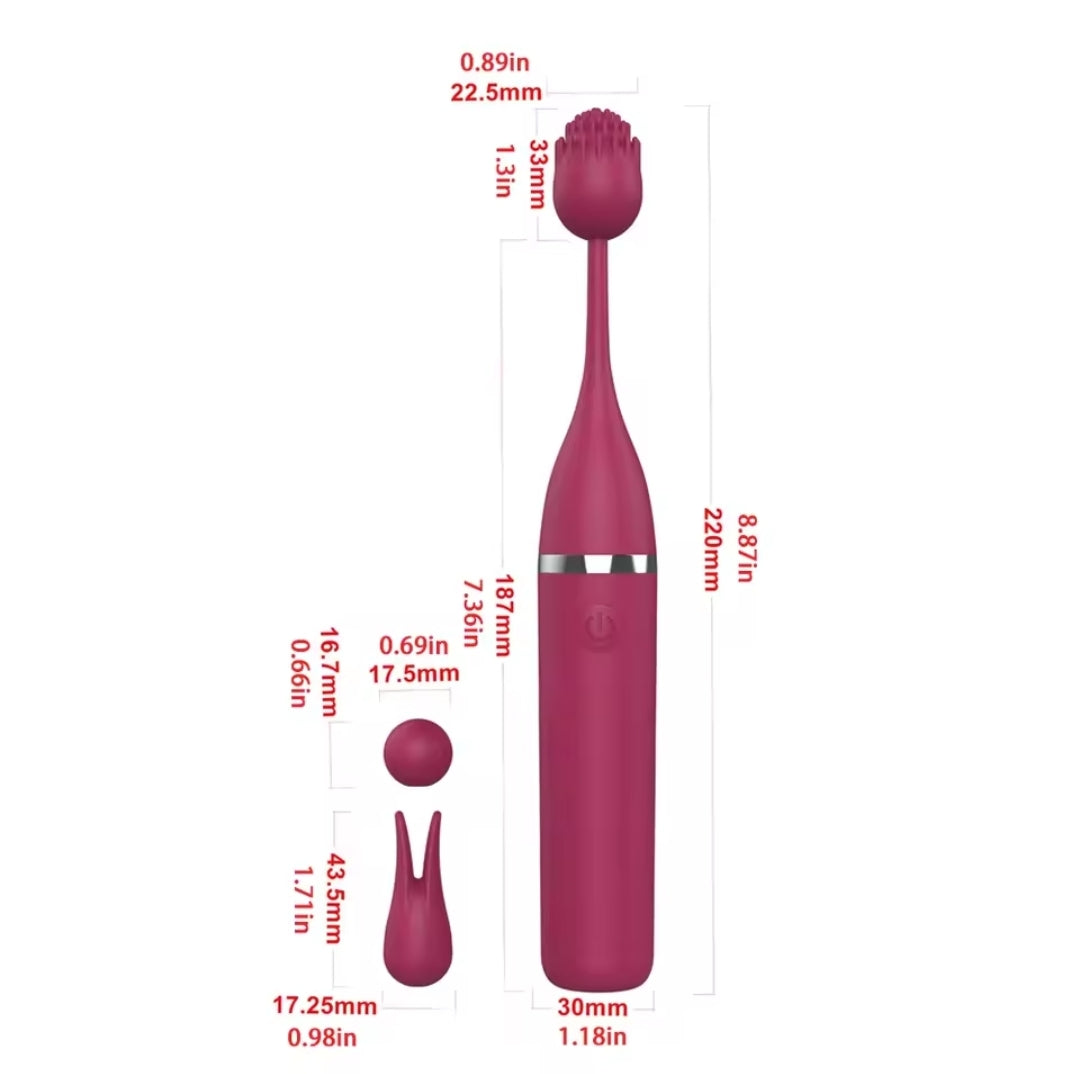 Vibrador recargable 3 en 1 vribaciones 10 N