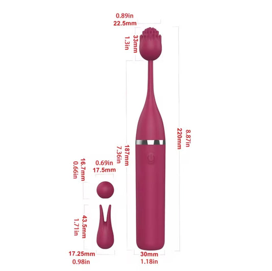 Vibrador recargable 3 en 1 vribaciones 10 N